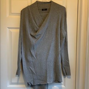 Gray Shoulder zip sweater